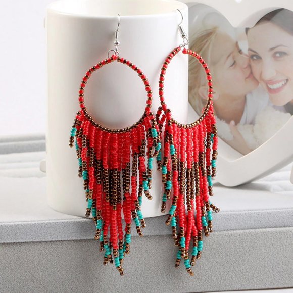 Jewelry - Bohemian Beads Tassel Earrings